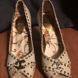 Roberto Cavalli peep toe pump